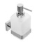 Wall Mount Frosted Glass Soap Dispenser With Chrome Mounting